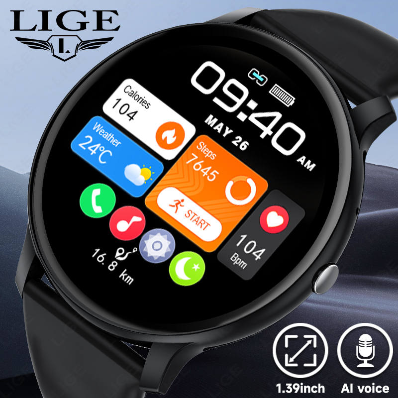 Smartwatch Latest Watches For Women - LIGE บลูทูธผู้หญิงสมาร์ทนาฬิกาผู้ชายกีฬาฟิตเนสนาฬิกา Heart Rate Health Monitor