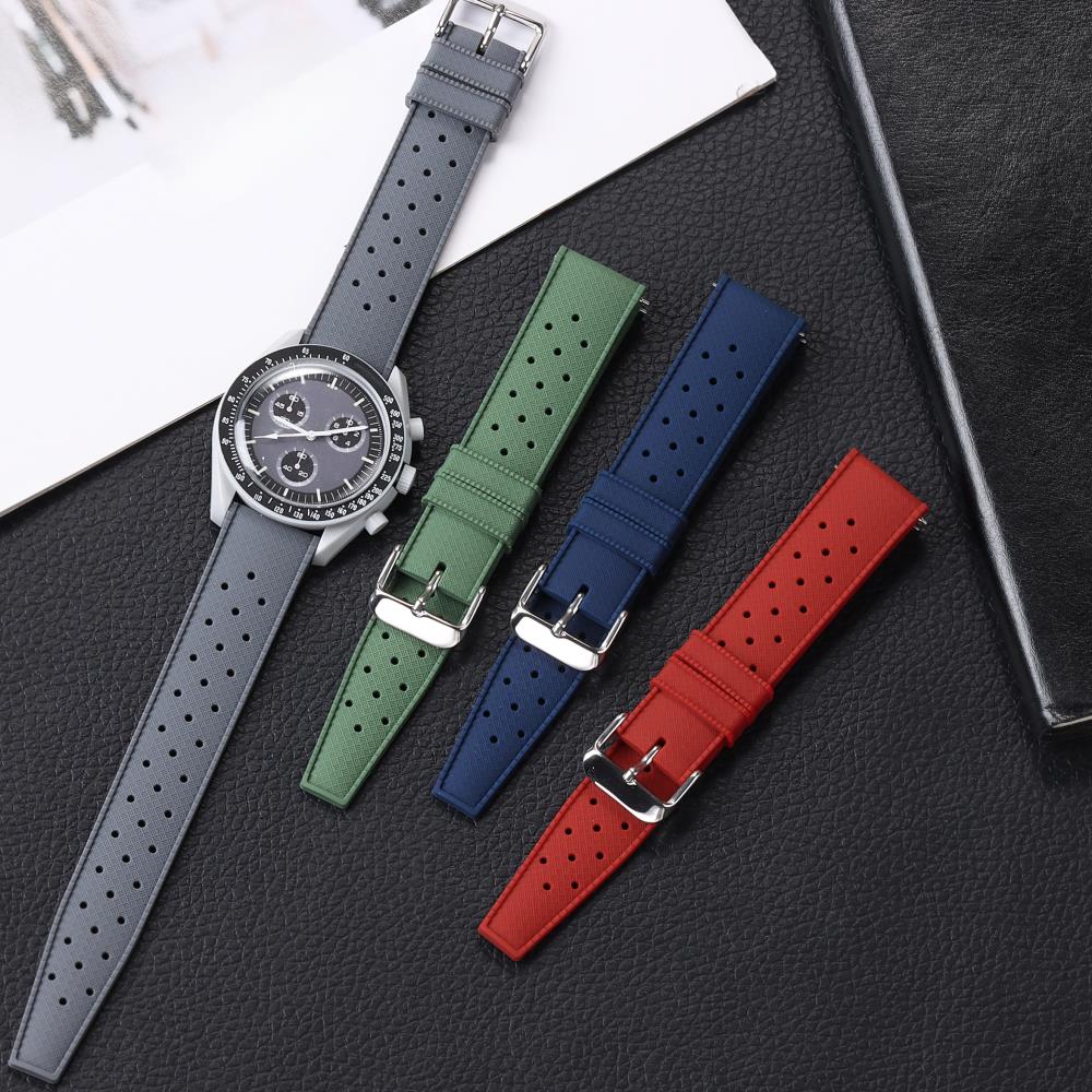 Citizen Watches Smartwatch - สายนาฬิกาซิลิโคนแบบทรอปิคอล ขนาด 18 มม. 20 มม.