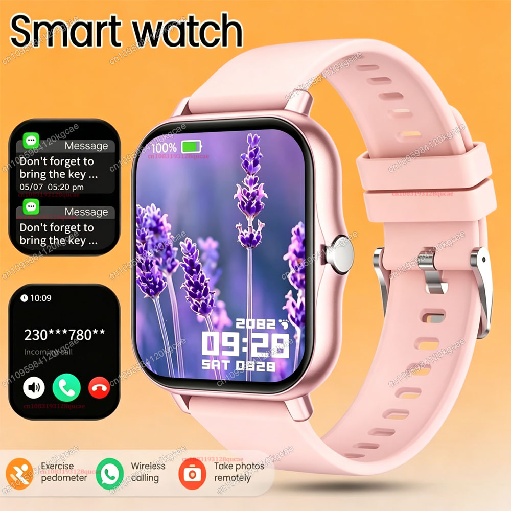 Smartwatch Latest Watches For Women - สมาร์ทวอทช์ดีไซน์แฟชั่นรุ่นใหม่ล่าสุด หน้าจอสัมผัสเต็มรูปแบบขนาด 1.83 นิ้ว สำหรับผู้ชายและผู้หญิง รองรับการโทรแบบไร้สาย