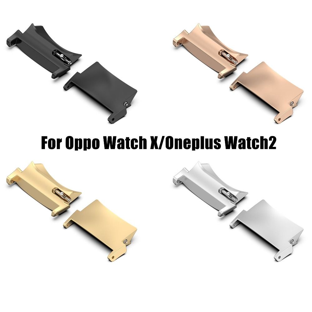 Smartwatch Oppo Watch - สายนาฬิกาข้อมืออะแดปเตอร์สายนาฬิกาโลหะ22มม. ใหม่2ชิ้นอะแดปเตอร์สำหรับนาฬิกา OPPO x/oneplus WATCH 2สมาร์ทวอท์ชสายรัดข้อมืออุปกรณ์เสริม