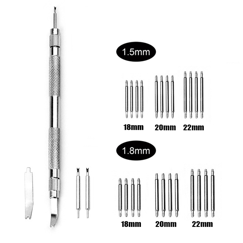 Spring Bar Tool - ชุดเครื่องมือซ่อมนาฬิกาแบบสองด้าน พร้อมสปริงบาร์ 24 ชิ้น ขนาด 18