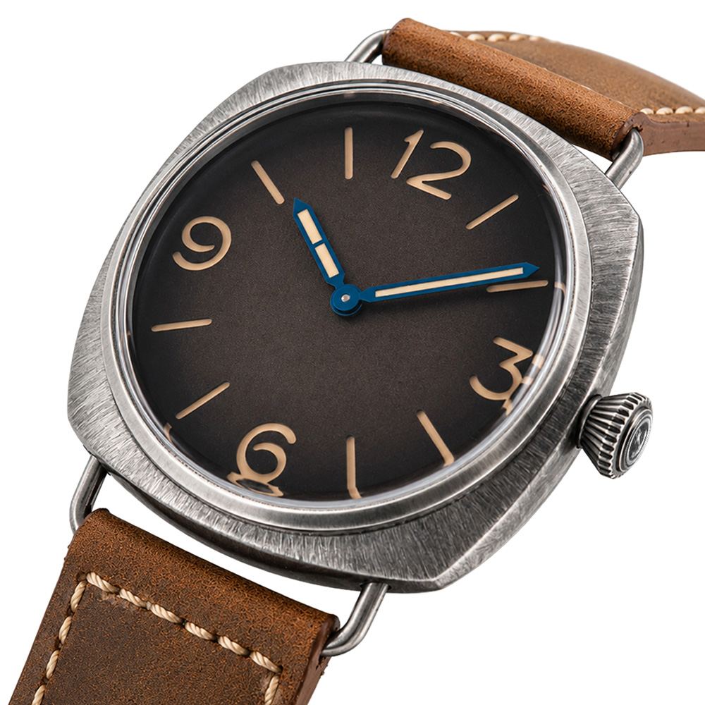 Vintage Digital Watch - HRUODLAND นาฬิกาผู้ชายสไตล์ทหารวินเทจ ตัวเรือน Cushion Case ระบบควอตซ์
