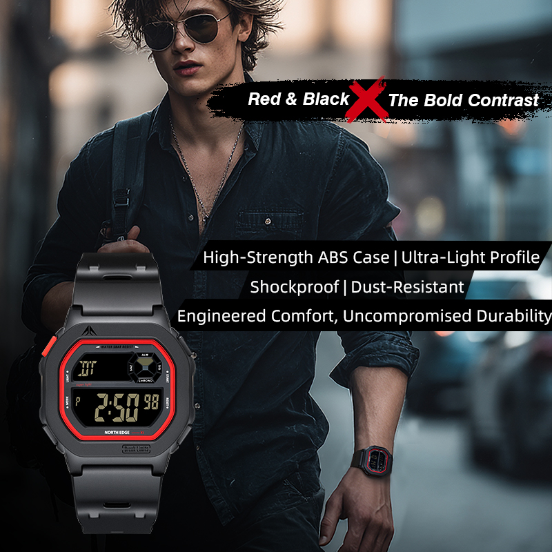 NORTH EDGE X1 สแควร์หน้าจอดิจิ - Altimeter Compass Watch บทวิจารณ์และราคา