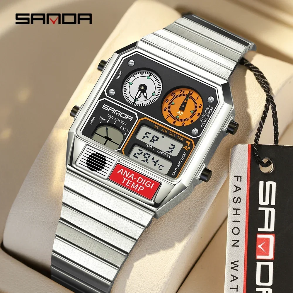 นาฬิกาแฟชั่น SANDA 3192 สำหรับ - Vintage Digital Watch บทวิจารณ์และราคา