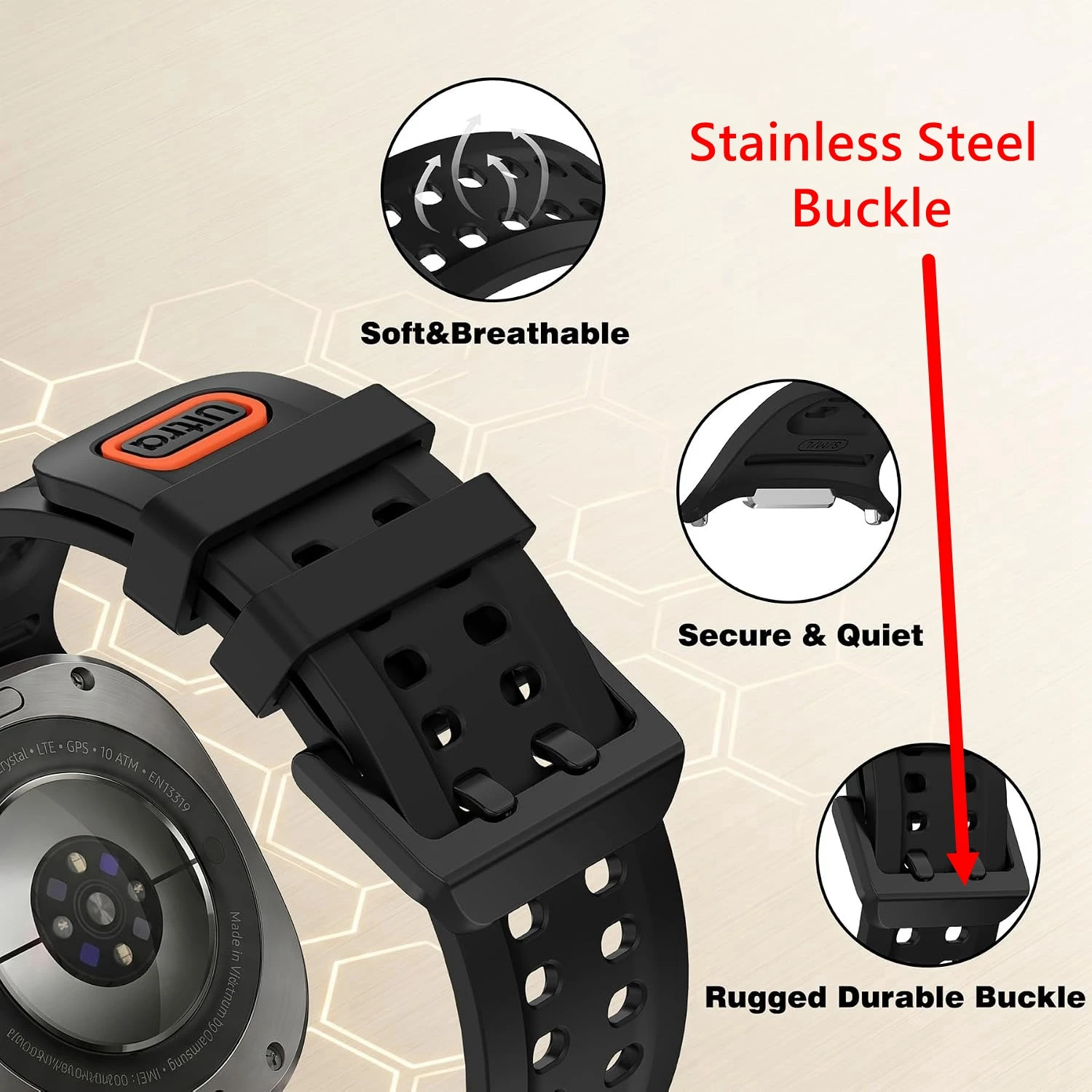 สายซิลิโคนสำหรับนาฬิกา Samsung - Tide Watch Surf บทวิจารณ์และราคา