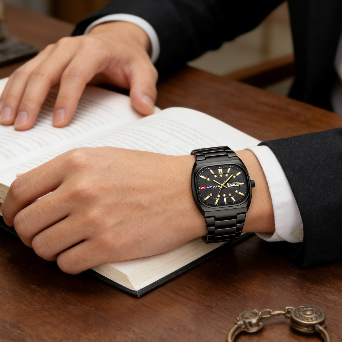 นาฬิกาควอตซ์ดีไซน์ใหม่ทรงเหลี่ - Anti-Magnetic Watch บทวิจารณ์และราคา