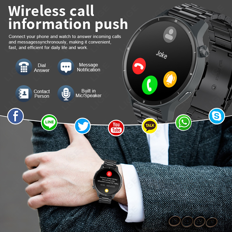 LIGE 3D Dynamic Dial สมาร์ทนาฬ - Smartwatch Latest Watches For Women บทวิจารณ์และราคา
