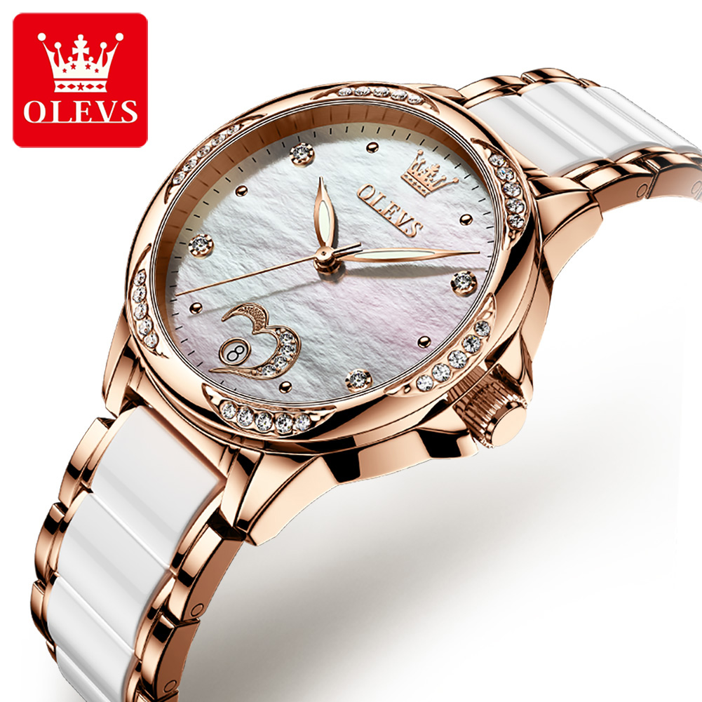 OLEVS 6631 นาฬิกาผู้หญิงที่สง่ - Anti-Magnetic Watch บทวิจารณ์และราคา