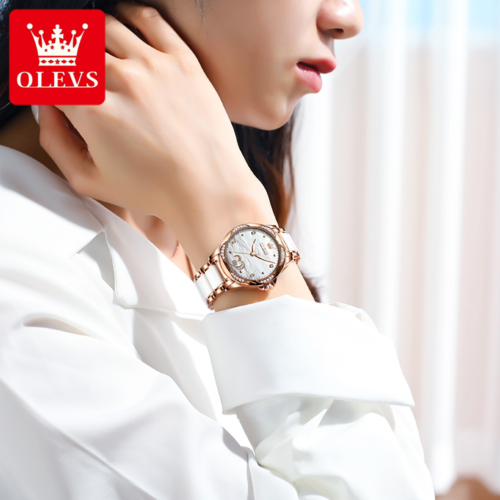 OLEVS 6631 นาฬิกาผู้หญิงที่สง่ - Anti-Magnetic Watch บทวิจารณ์และราคา