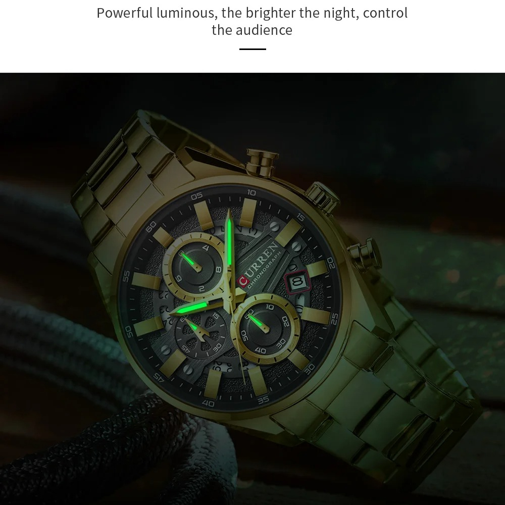 CURREN 8495 นาฬิกาข้อมือผู้ชาย - Smartwatch Casual Watches For Men บทวิจารณ์และราคา