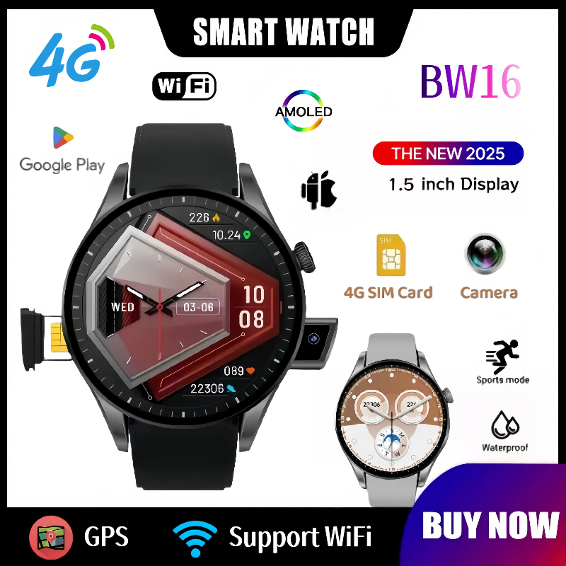 สมาร์ทวอทช์ 4G รุ่นใหม่ BW16:  - Smartwatch New Watches 2025 บทวิจารณ์และราคา