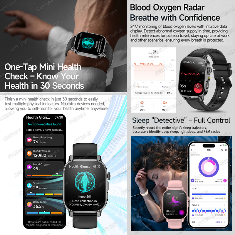 GUHUAVMI 2026 สมาร์ทวอทช์เพื่อ - Smartwatch New Watches 2025 บทวิจารณ์และราคา