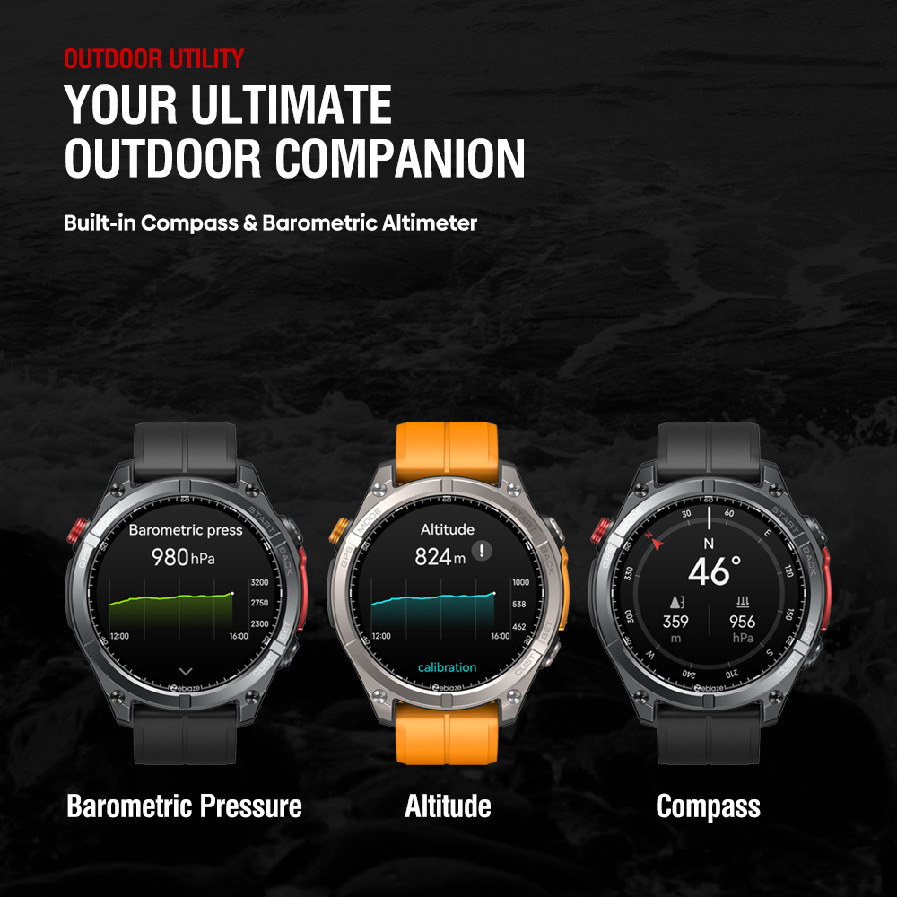 ใหม่ Zeblaze Stratos 4 GPS สมา - Altimeter Compass Watch บทวิจารณ์และราคา