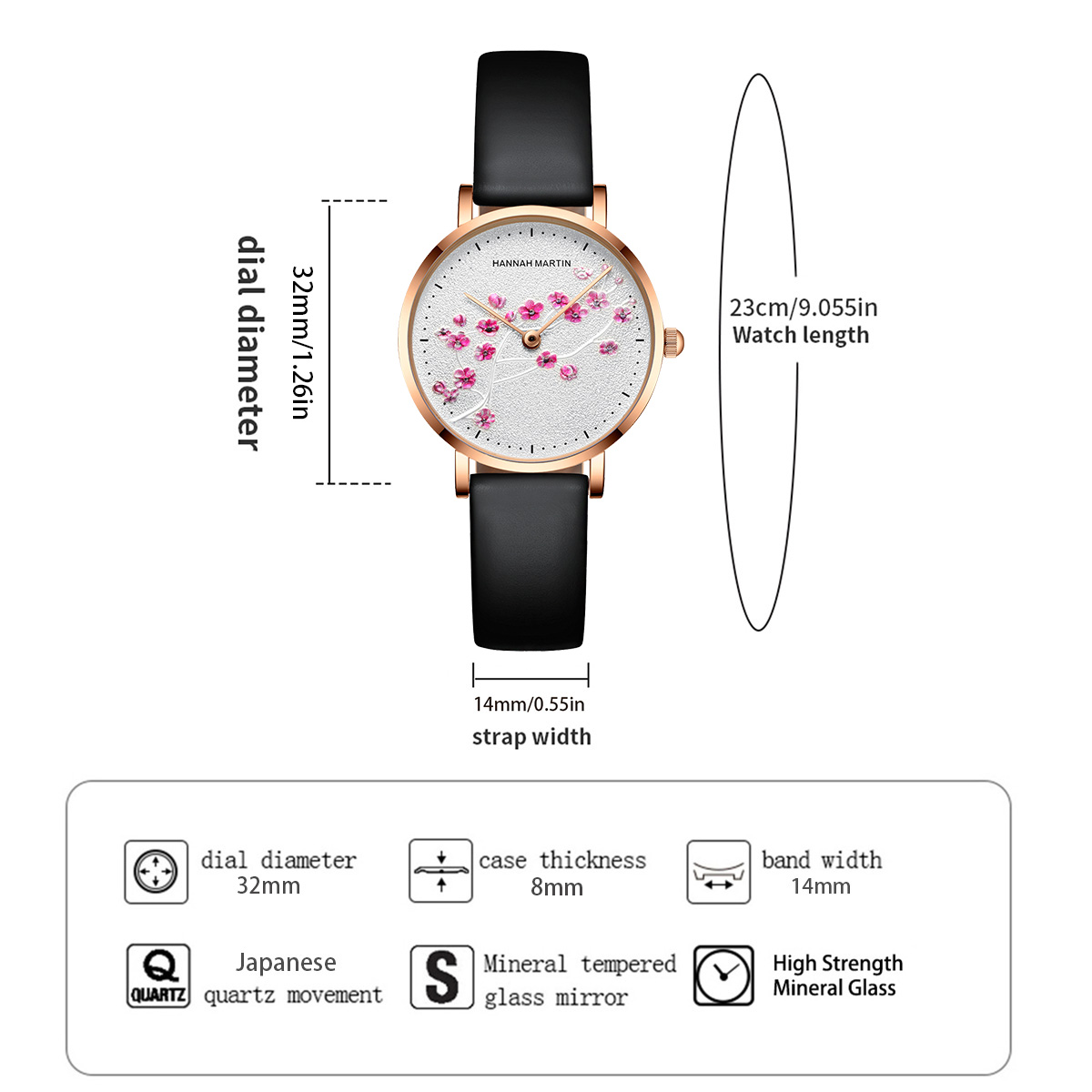 นาฬิกาข้อมือผู้หญิง HANNAH MAR - Anti-Magnetic Watch บทวิจารณ์และราคา