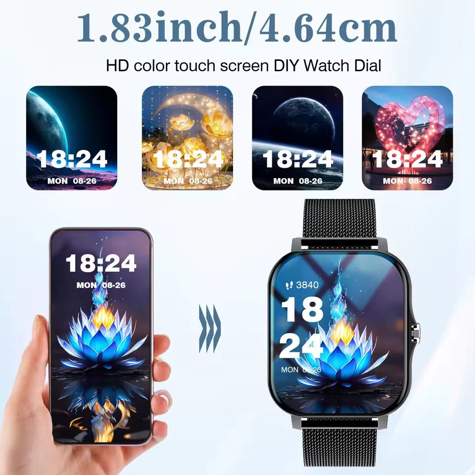 สมาร์ทวอทช์กีฬาหน้าจอสัมผัสเต็ - Smartwatch Latest Watches For Women บทวิจารณ์และราคา