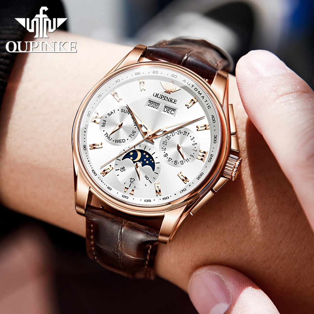 นาฬิกาข้อมือผู้ชาย OUPINKE รุ่ - Anti-Magnetic Watch บทวิจารณ์และราคา