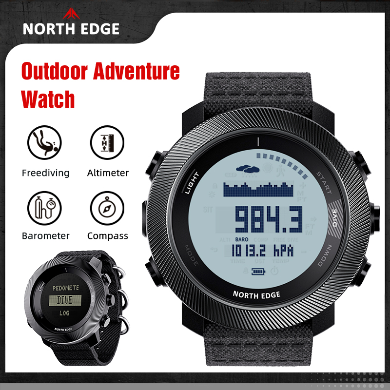 นาฬิกาดิจิตอล NORTH EDGE APACH - Altimeter Compass Watch บทวิจารณ์และราคา
