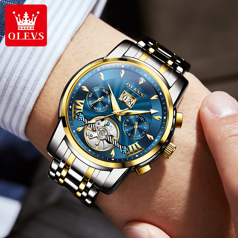 นาฬิกา OLEVS สำหรับผู้ชาย หรูห - Anti-Magnetic Watch บทวิจารณ์และราคา