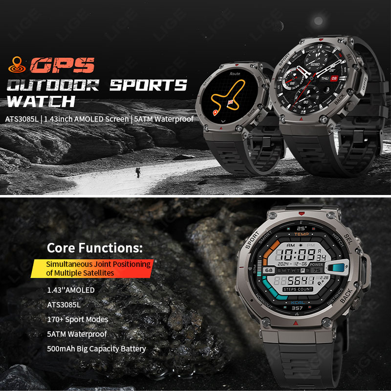 นาฬิกาอัจฉริยะ LIGE ระดับทหาร  - Altimeter Compass Watch บทวิจารณ์และราคา