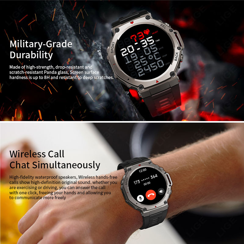 นาฬิกาอัจฉริยะ LIGE ระดับทหาร  - Altimeter Compass Watch บทวิจารณ์และราคา