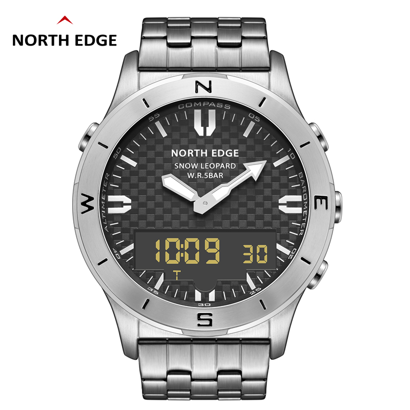 NORTH EDGE ผู้ชายกีฬานาฬิกาดิจ - Altimeter Compass Watch บทวิจารณ์และราคา